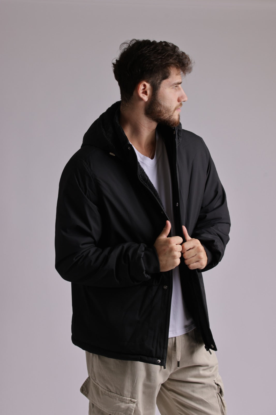 מעיל פוך פרווה