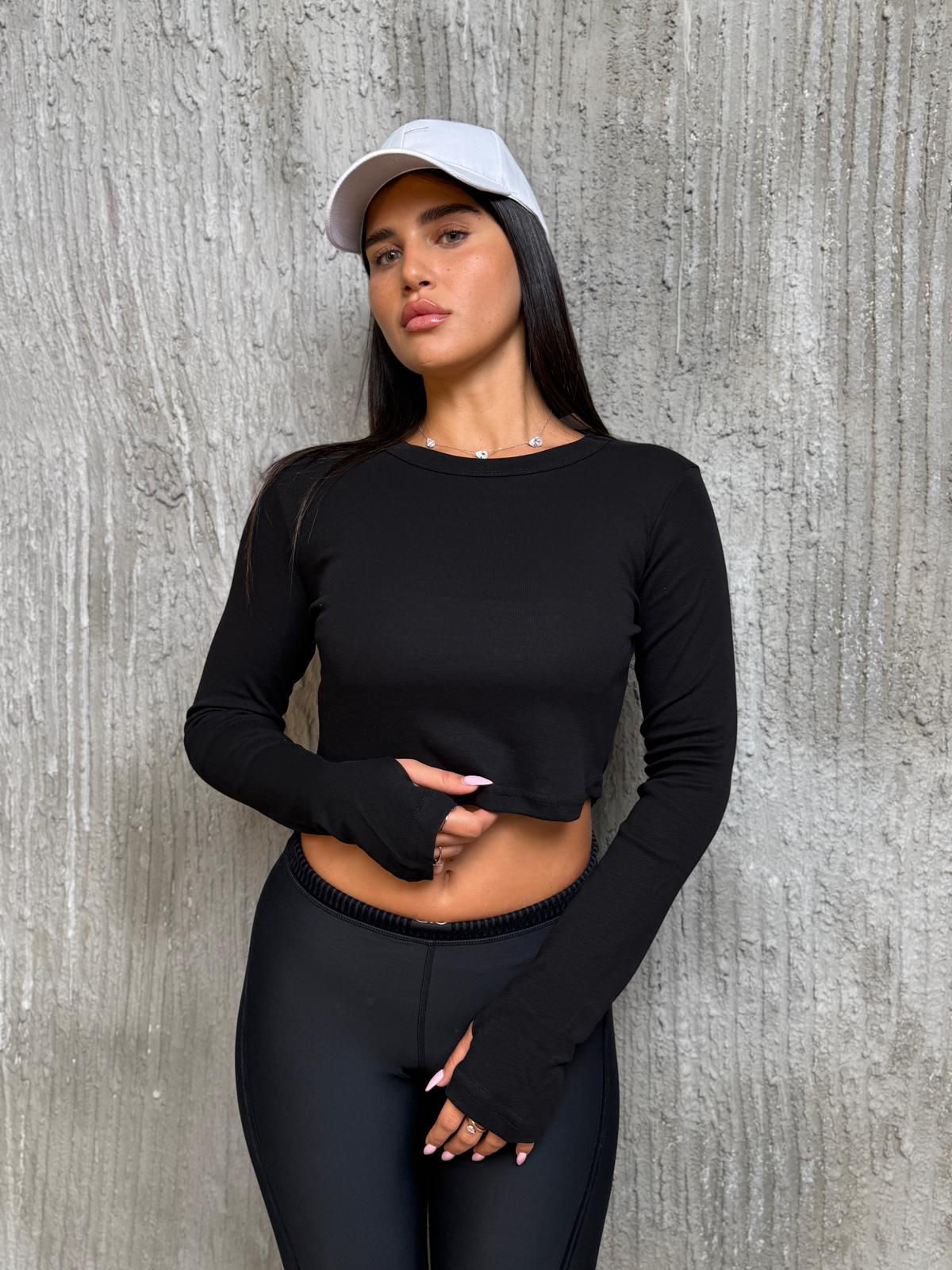 חולצת כפפה בייסיק בטן ניקי