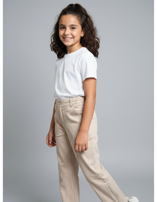 מכנס בנות מתרחב ,רוכסן ברגל