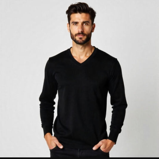 חולצת בייסיק וי ארוך