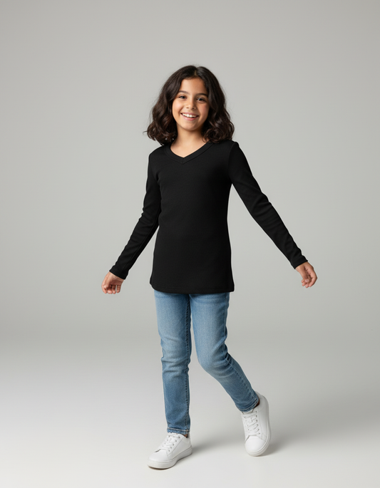 בייסיק כפפה וי בנות