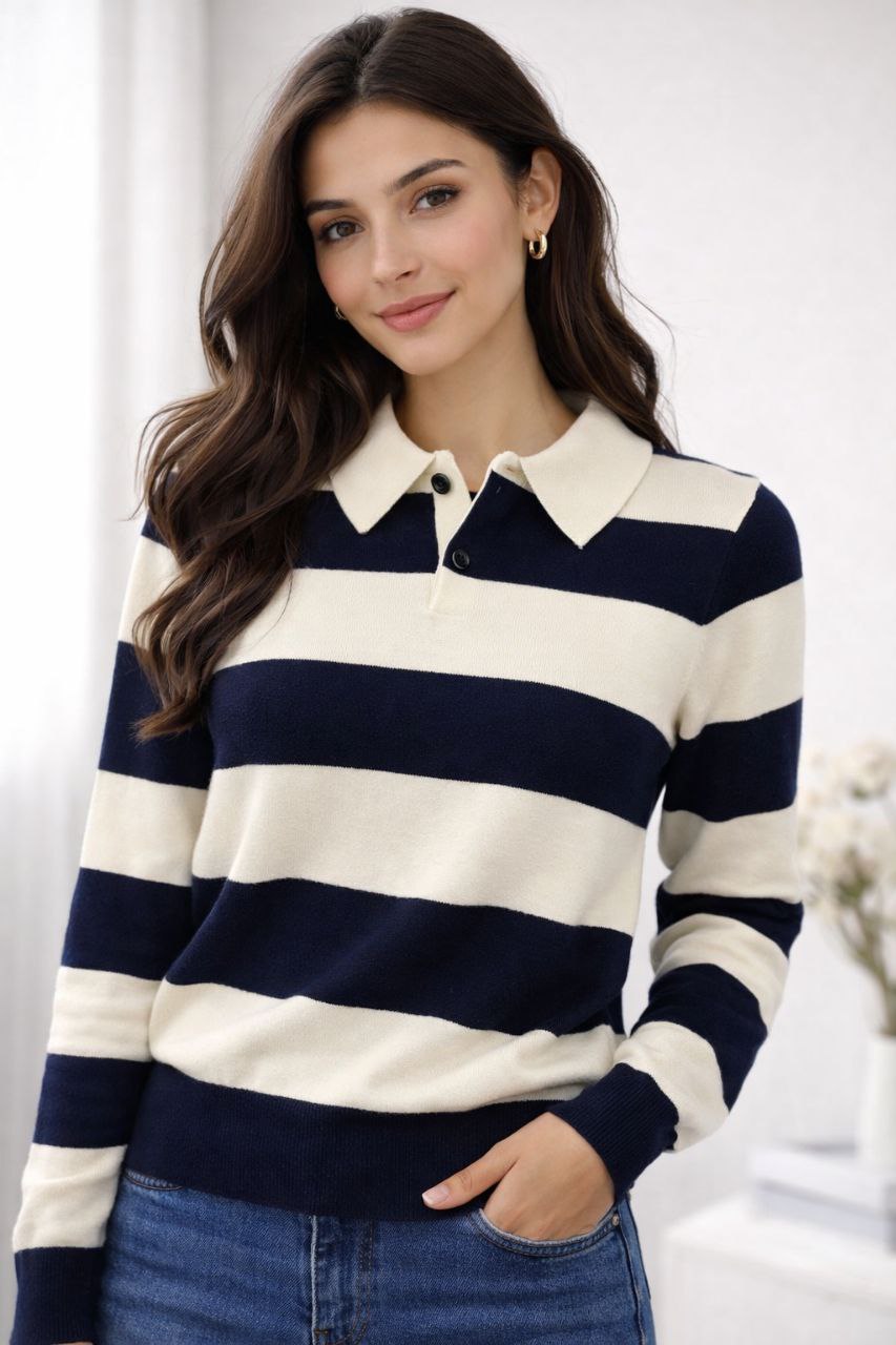 סריג פולו פסים