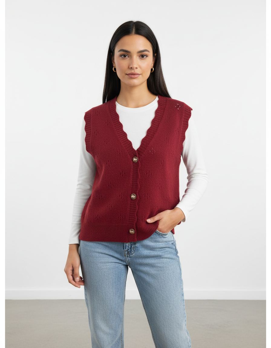 ווסט סריג כפתורים