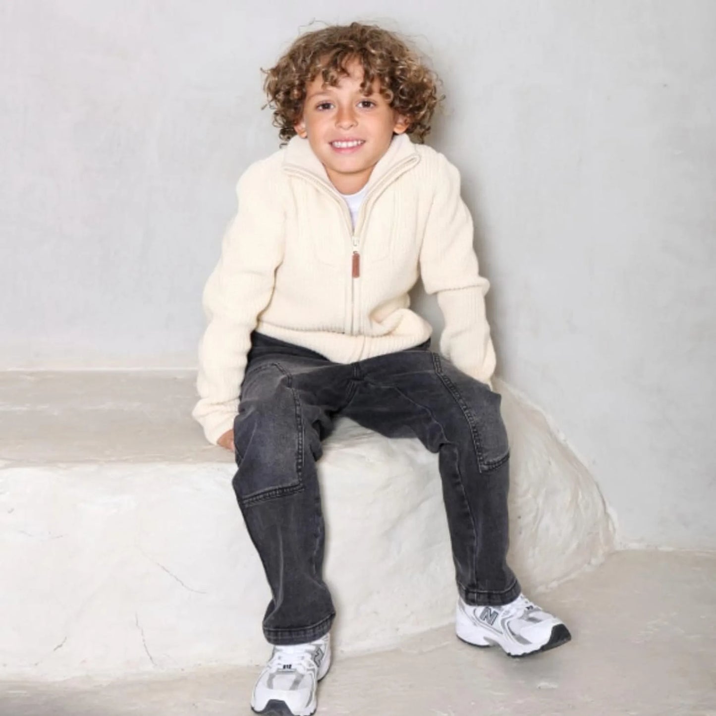 סריג ילדים חצי רוכסן