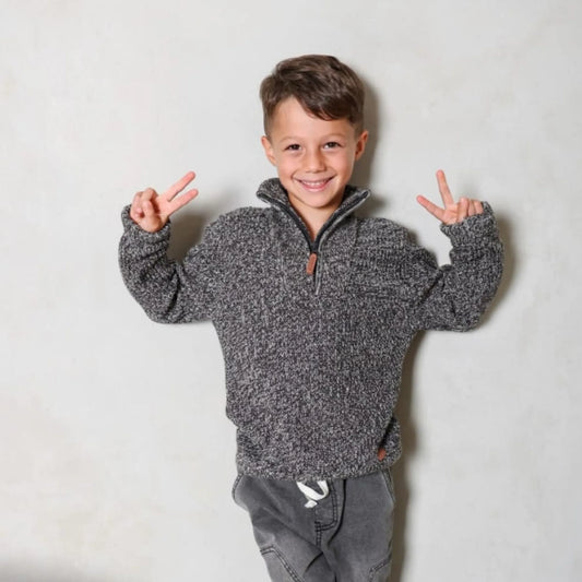 סריג ילדים חצי רוכסן