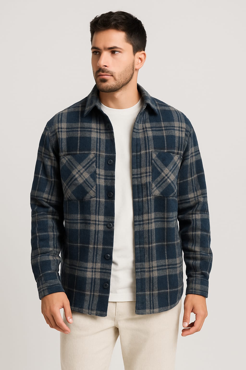 חולצת גבר משבצות