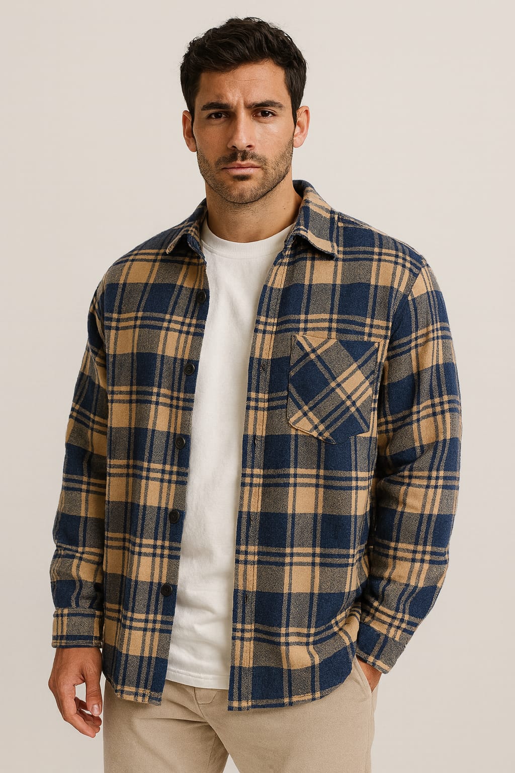 חולצת גבר משבצות