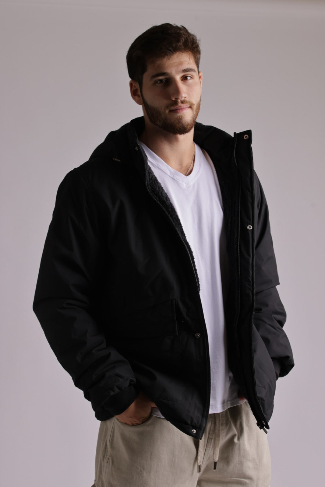 מעיל פוך פרווה