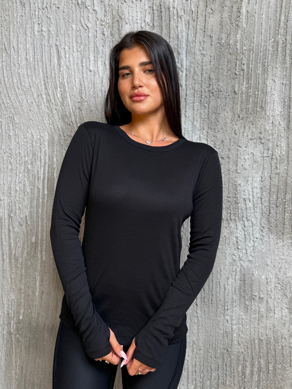 חולצה כפפה בייסיק ארוך