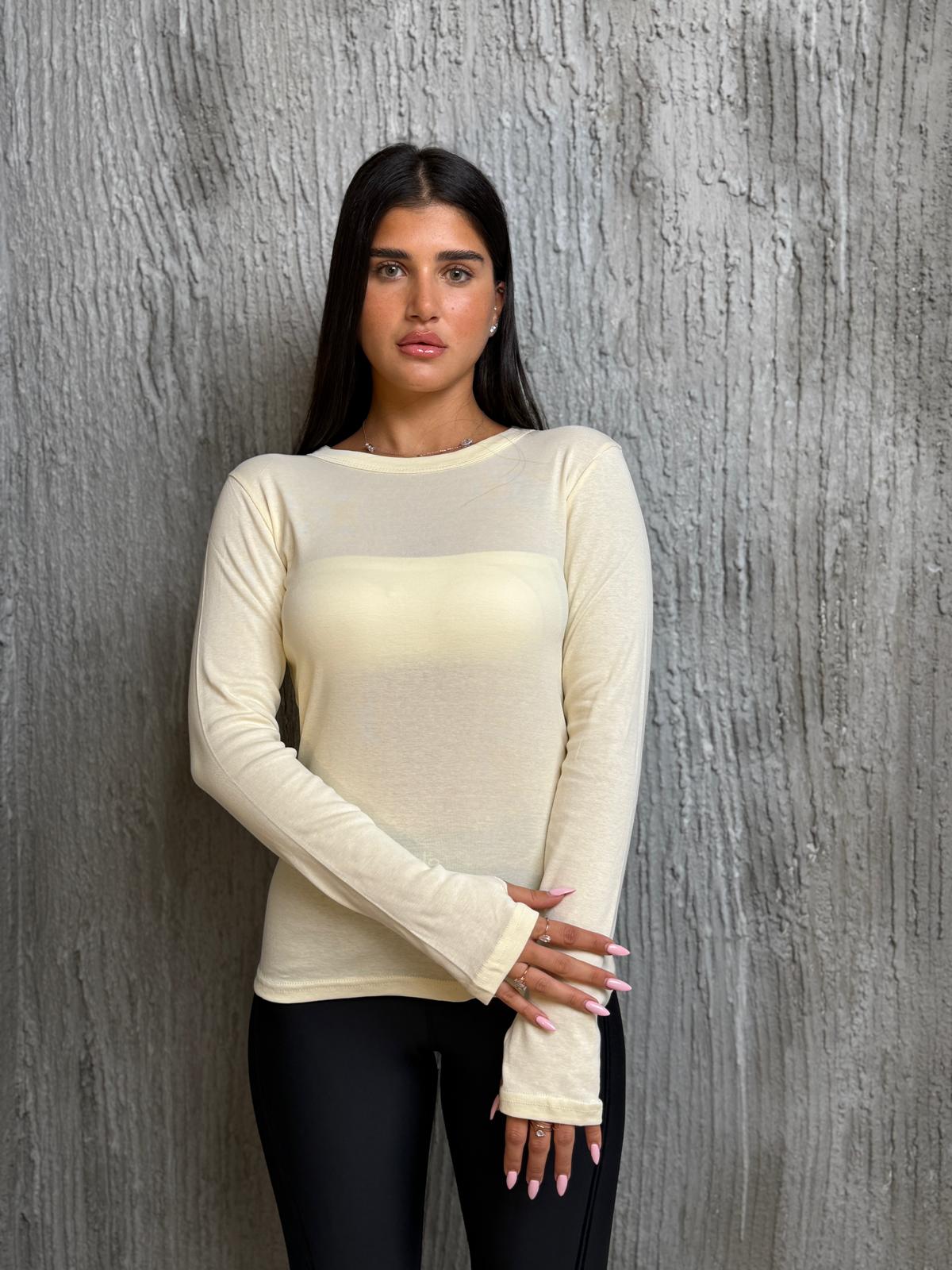 חולצה כפפה בייסיק ארוך