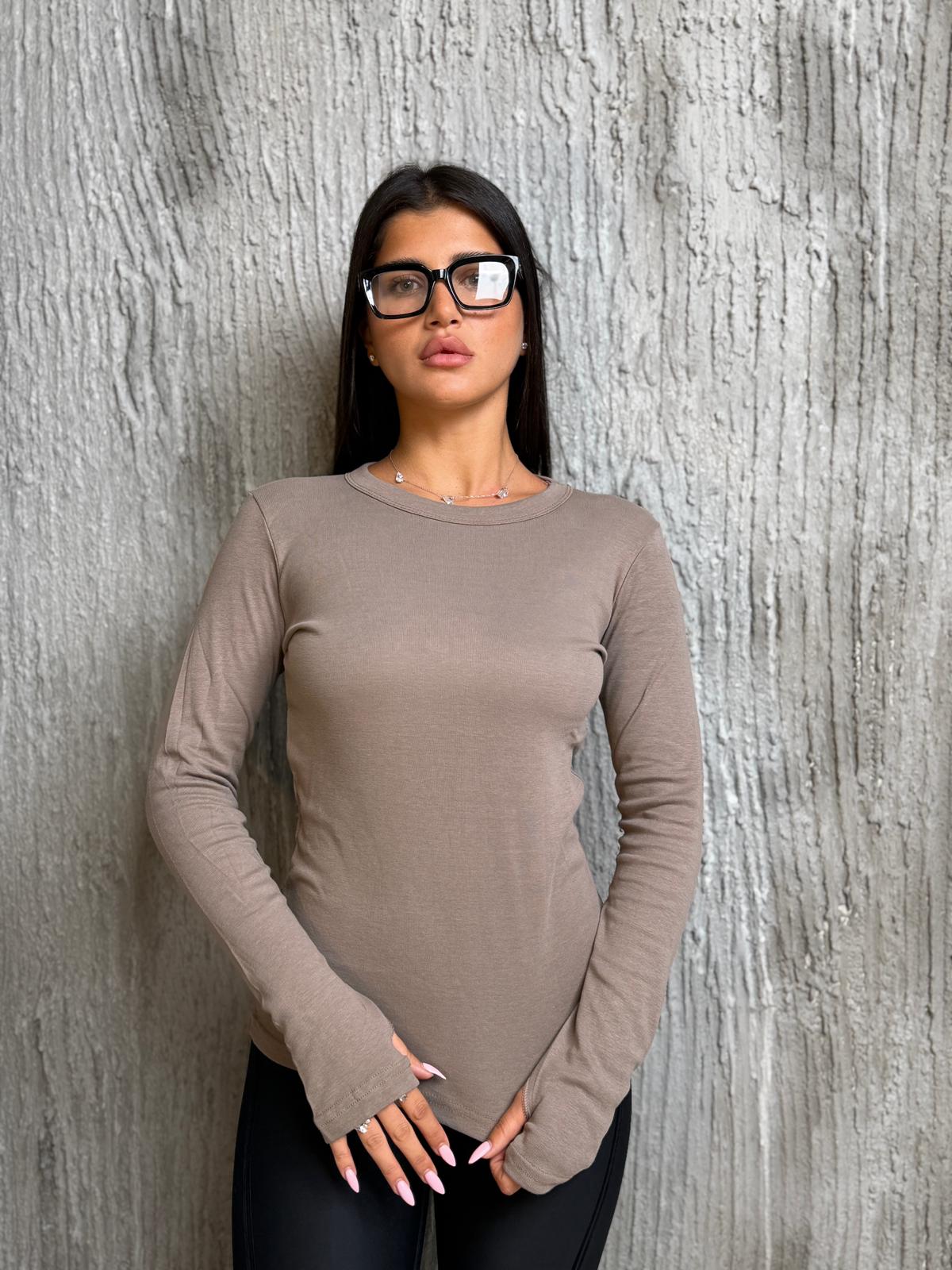 חולצה כפפה בייסיק ארוך