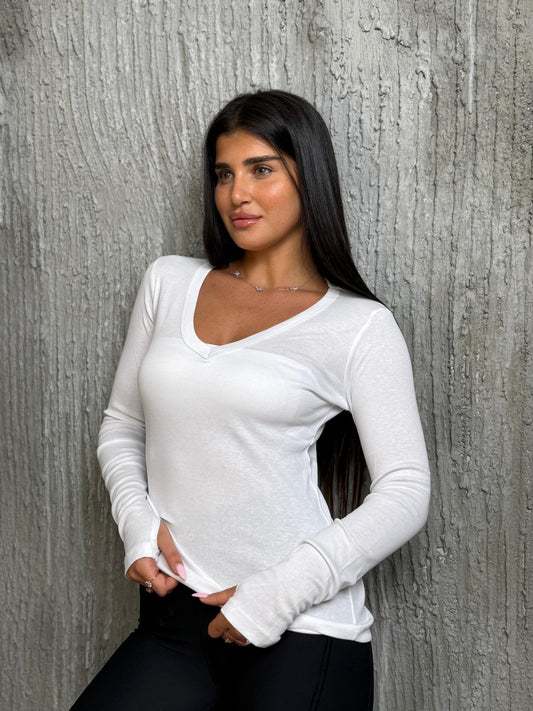 חולצת כפפה בייסיק בטן ניקי