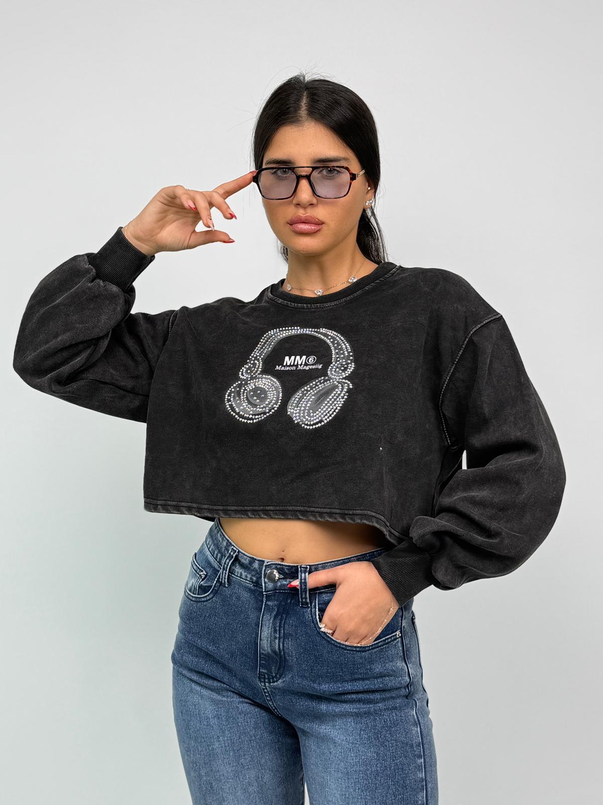 סווטשירט קרופ אוזניות