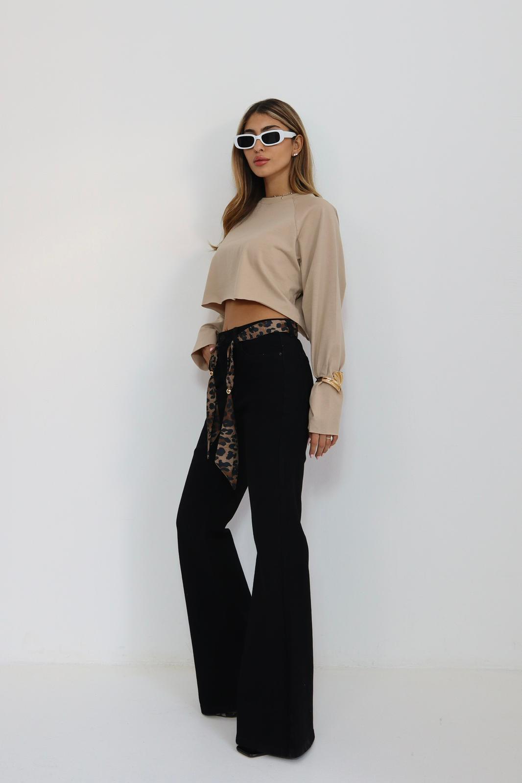 ג'ינס בוהו סטייל עם טוויסט מנומר