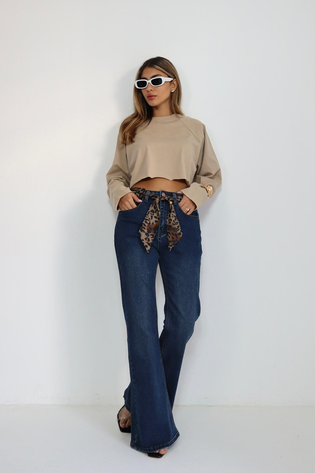 ג'ינס בוהו סטייל עם טוויסט מנומר