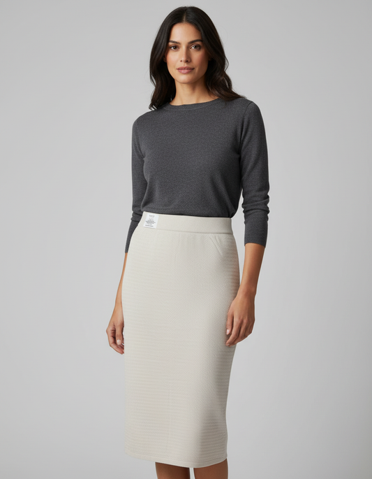 חצאית סריג גזרה ישרה