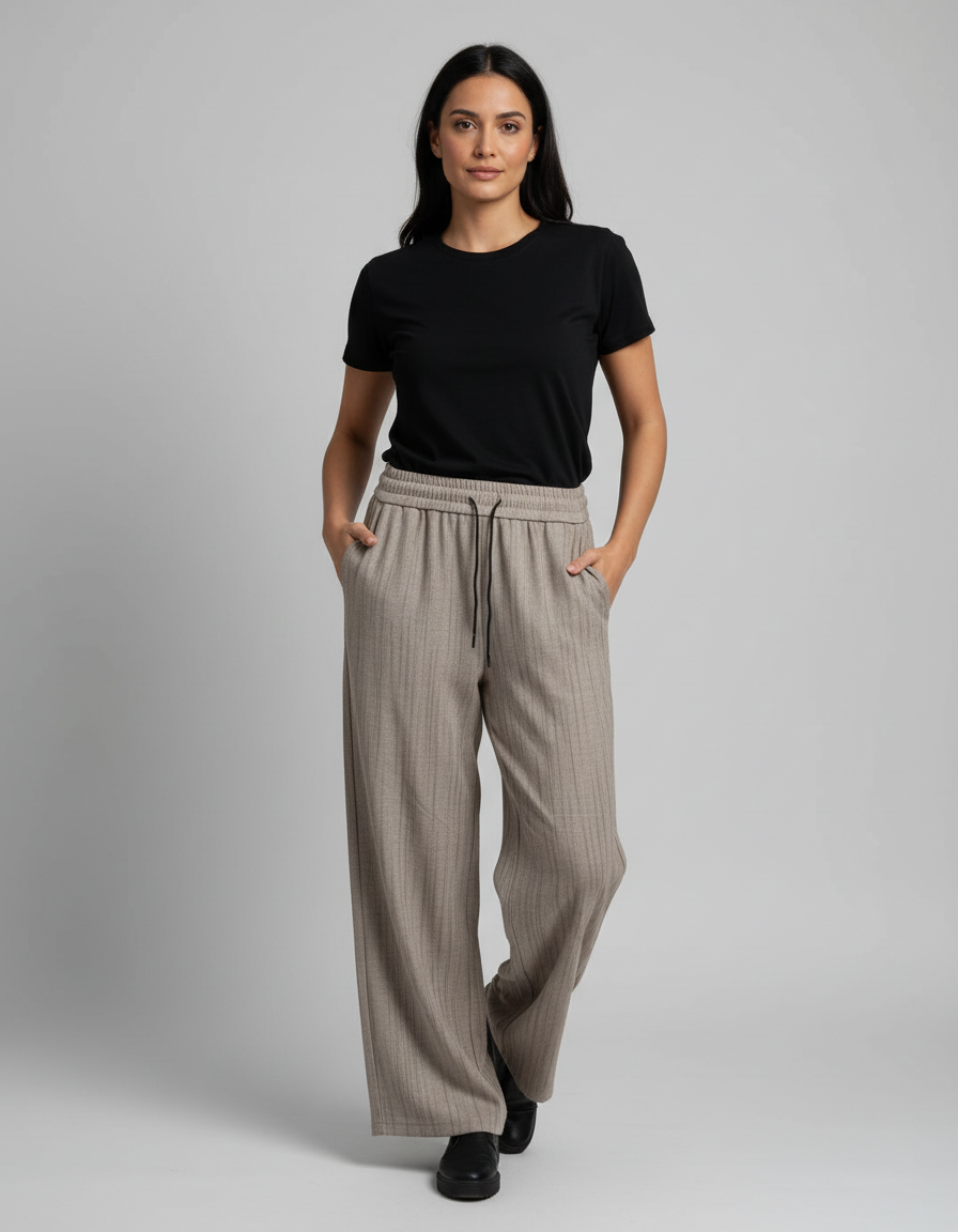 מכנס קז'ואל גומי שרוך