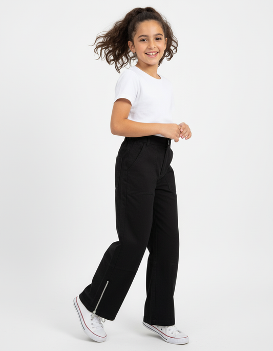 מכנס בנות מתרחב ,רוכסן ברגל