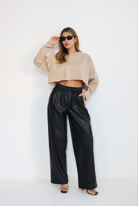 מכנס דמוי עור