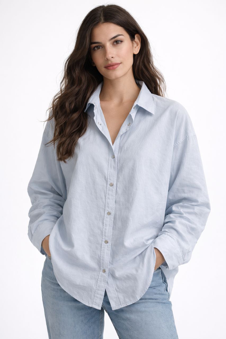 חולצת כפתורים תיק תק אובר סייז