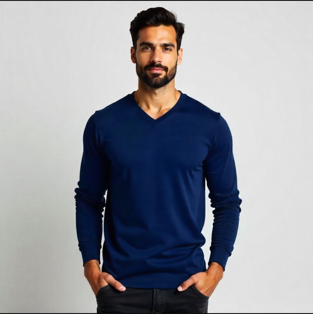 חולצת בייסיק וי ארוך