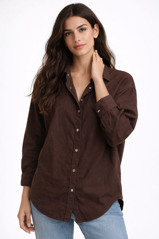 חולצת כפתורים תיק תק אובר סייז