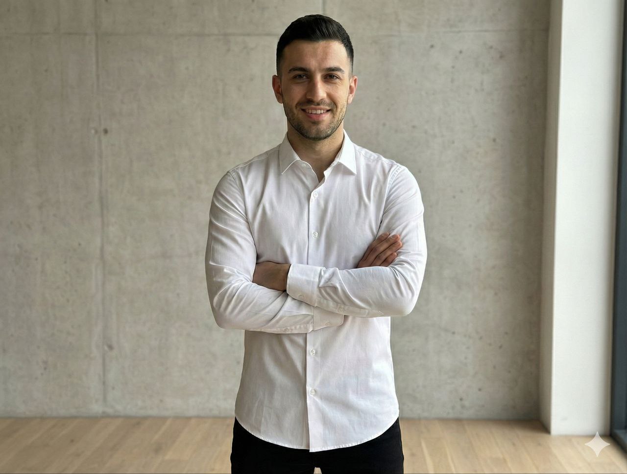 חולצה מכופתרת סלים פיט צווארון רגיל