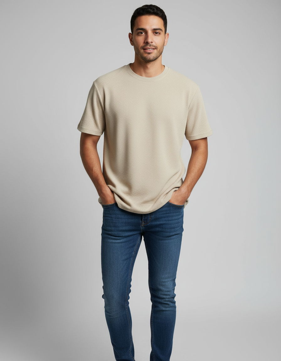 חולצה וופל סריג אובר סייז 2026