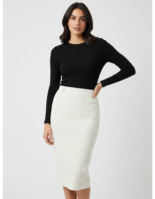 חצאית סריג גזרה ישרה