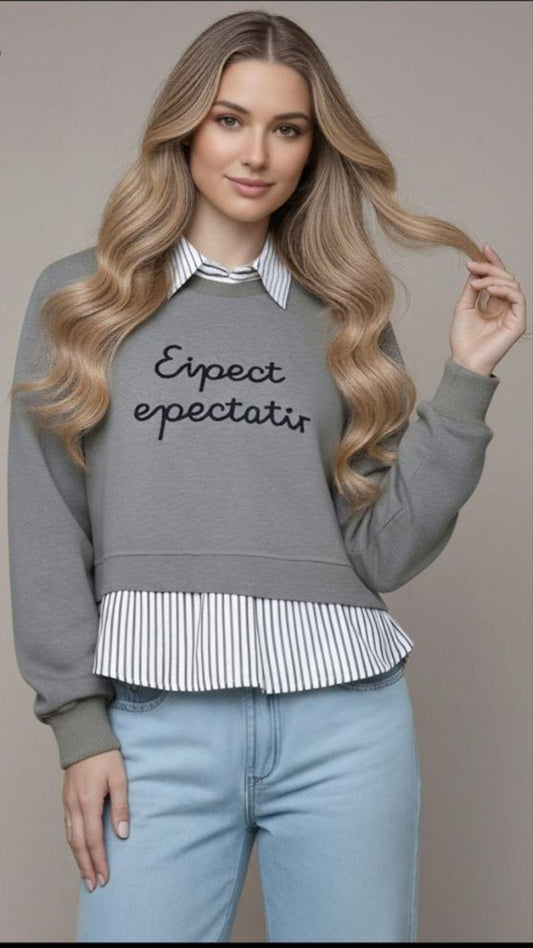 סווטשירט לוק שכבות