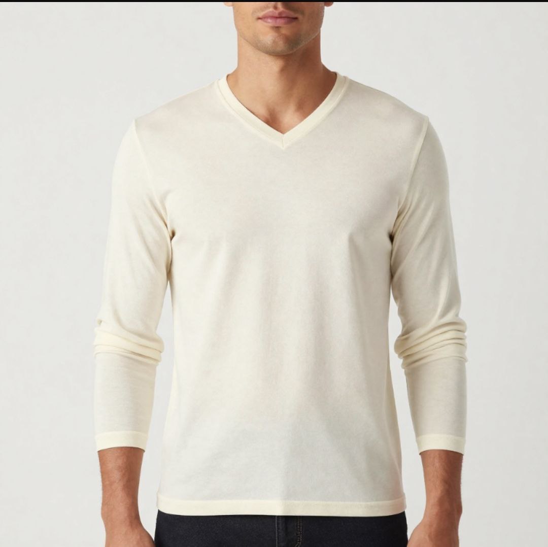 חולצת בייסיק וי ארוך