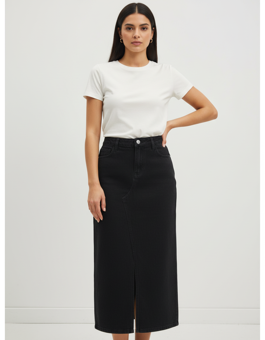 חצאית גינס מקסי