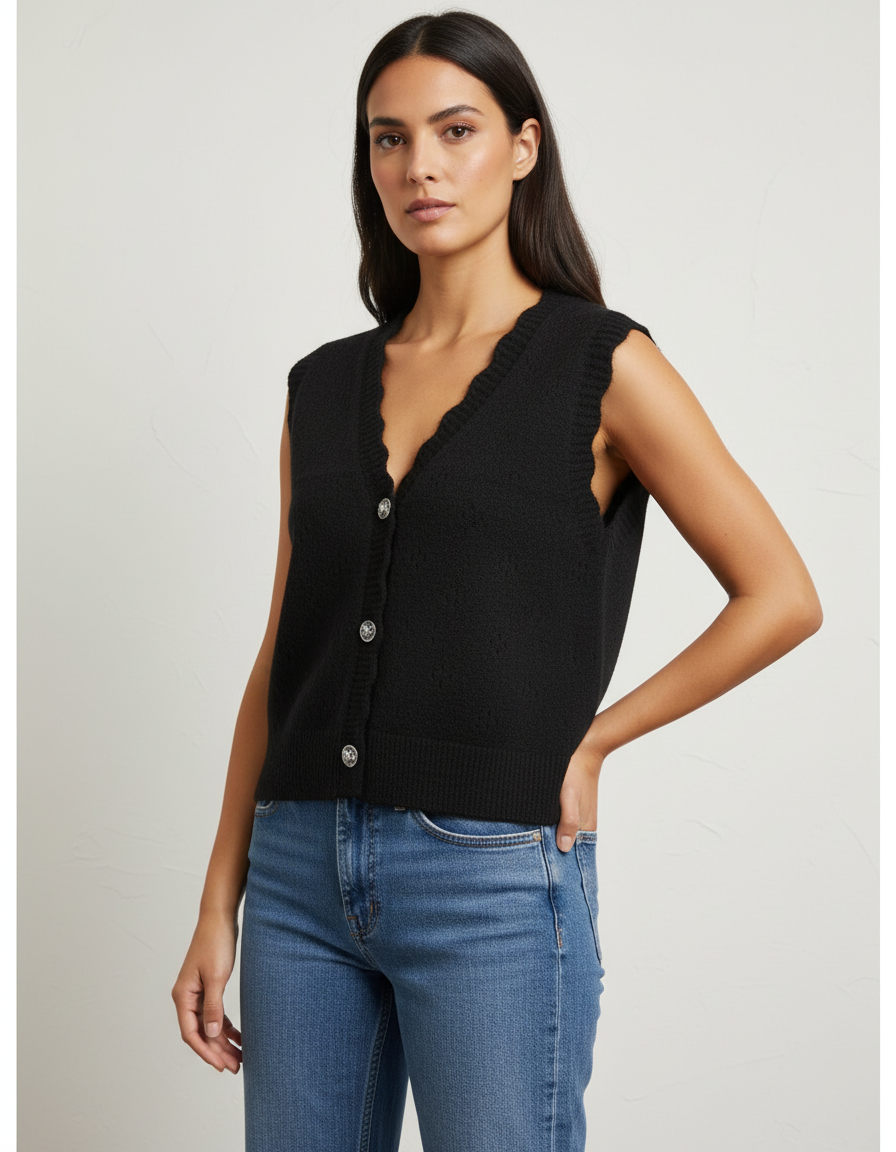 ווסט סריג כפתורים