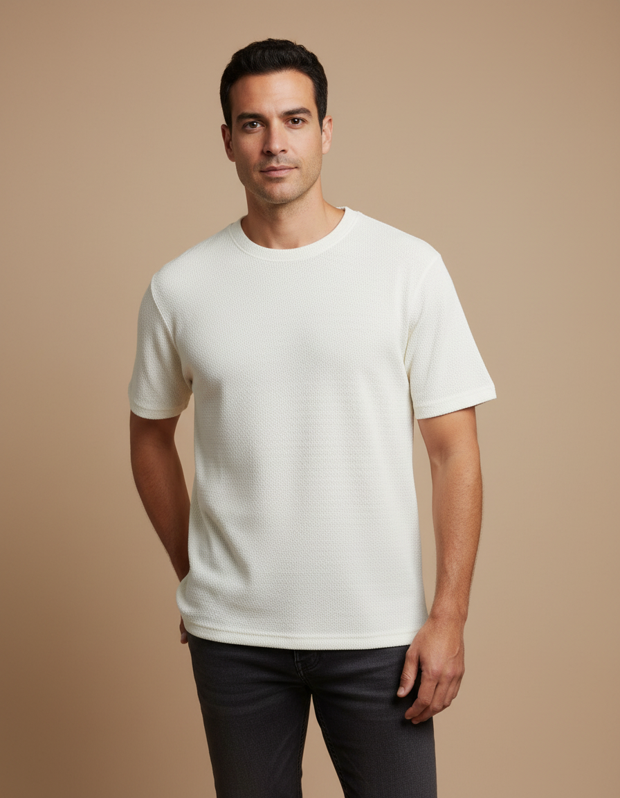 חולצה וופל סריג אובר סייז 2026