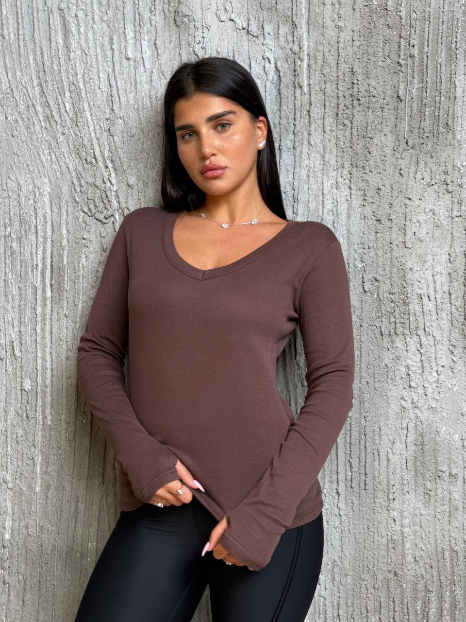 בייסיק כפפה וי ארוך