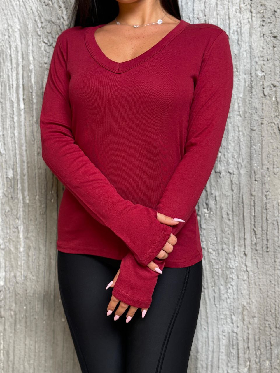 בייסיק כפפה וי ארוך