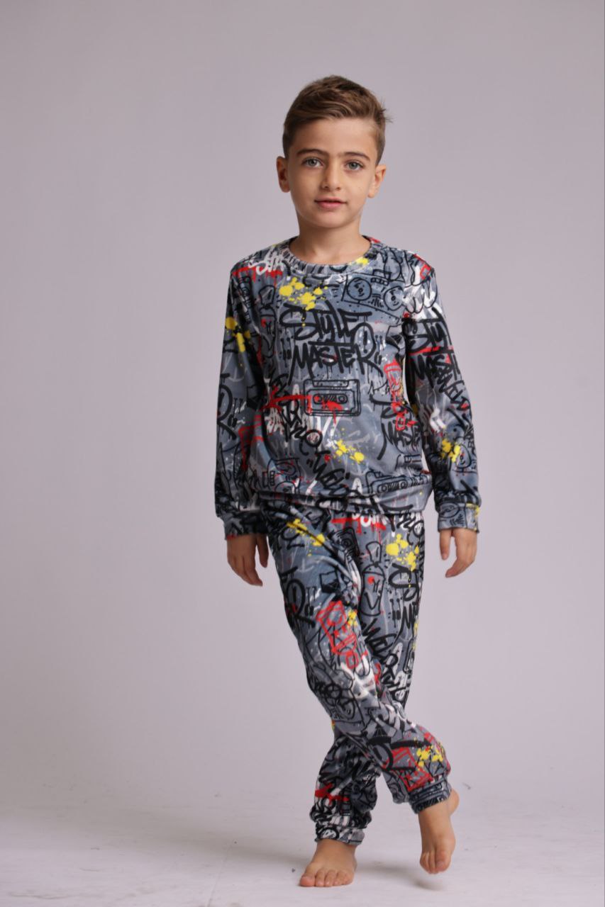פיג'מה בנים מעבר מעוצבת